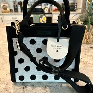 Kate Spade x Target Black and White Polka Dot Crossbody Handbag